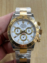 Rolx Cosmograph Daytona – Yellow Rolesor & White Dial