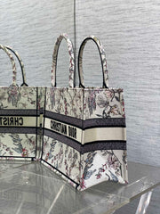 Diour Book Tote "Florilegio" - White & Pinks Floral