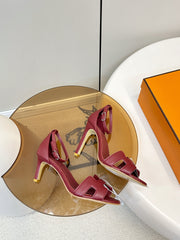 Hermes Joy 105 sandal - Burgundy