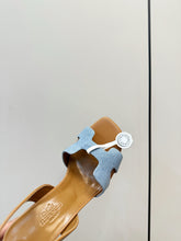 Hermes Joy 105 sandal Beige & Blue