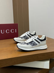 Guci Chunky Sneaker with GG Supreme - Black & White