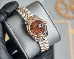 Rolx Lady-Datejust 28 – Everose Rolesor & Chocolate Dial