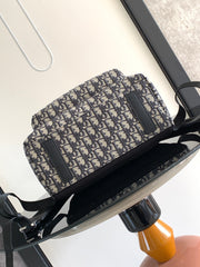 Diour Rider Backpack - Beige and Black Oblique Jacquard