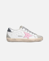 Golden Goose Super-Star with Pink star and Sliver heel tab