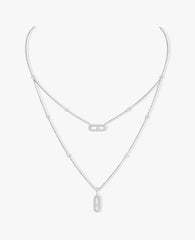 Messika Move Uno 2 Rows Pavé Necklace