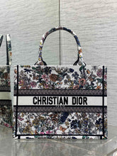 Diour Book Tote "Lucky Dior" - White Pixel Motif