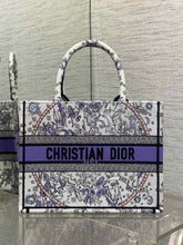 Diour Book Tote "La Toile de Jouy Zodiac" - Purple/Violet