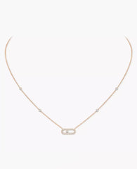 Messika Move Uno Pavé Rose Gold Necklace
