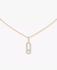 Messika Move Uno Pavé LM Gold Necklace