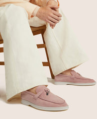 Loro Piana Summer Walk Pink Loafers