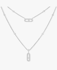 Messika Move Uno 2 Rows Pavé Necklace
