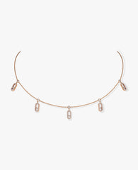 Messika Move Uno Pavé Drop Rose Gold Necklace