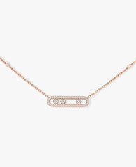 Messika Baby Move Pavé Rose Gold Necklace