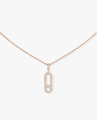 Messika Move Uno Pavé LM Rose Gold Necklace
