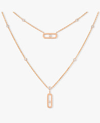 Messika Move Uno 2 Rows Rose Gold Necklace