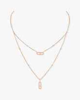 Messika Move Uno 2 Rows Rose Gold Necklace