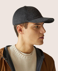 Loro Piana Baseball Cap Cashmere Grey/Black Melange