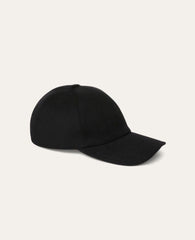 Loro Piana Baseball Cap Cashmere Black