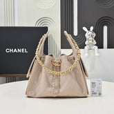 Chanl 26C Mini Drawstring Bag - Beige Quilted Lambskin
