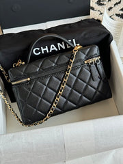 Chanl Slim Vanity Bag - Black