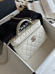 Chanl Slim Vanity Bag - White