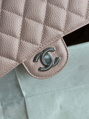 Chanl Classic Double Flap Bag - Pink & Silver Hardware
