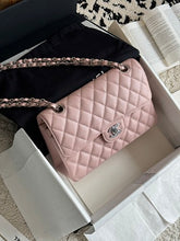Chanl Classic Double Flap Bag - Pink & Silver Hardware