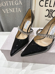 Jmmy Cho Bing 100 Crystal-Embellished Mules -Black