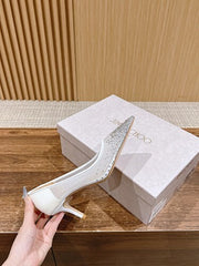 Jmmy Cho Love 100 crystal-embellished pumps - White