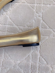 Jmmy Cho Elme Embellished Leather Ballet Flats - Gold