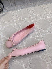 Jmmy Cho Elme Embellished Leather Ballet Flats - Pink