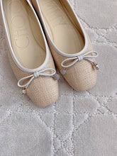 Jmmy Cho Elme Embellished Leather Ballet Flats - Beige