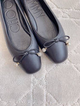 Jmmy Cho Elme Embellished Leather Ballet Flats - Black