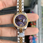 Rolx Lady-Datejust 28 – Aubergine Diamond Dial & Diamond Bezel
