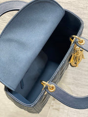 Lady Diour Bag - Dark Blue Cannage Lambskin