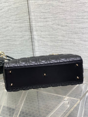 Lady Diour Bag - Black Cannage Lambskin (Big)