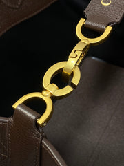 Diour Toujours Bag - Cognac Calfskin with Flat Macrocannage