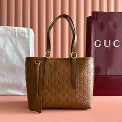 Guccii Signature Leather Tote Bag