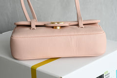 Chanl Preppy Coco Bowling Bag - Pink & Gold Hardware