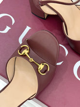 Guci Horsebit Platform Sandal - Burgundy