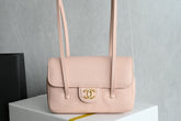 Chanl Preppy Coco Bowling Bag - Pink & Gold Hardware
