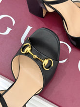 Guci Horsebit Platform Sandal - Black