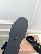 Mui Mui Ruches Fisherman sandals black