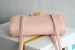 Chanl Preppy Coco Bowling Bag - Pink & Gold Hardware