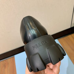 Prda Monolith brushed leather loafers