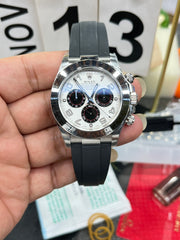 Rolx Daytona – 18k White Gold "White Panda Racing Dial"