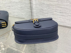 Diour Bobby Bag - Navy Blue Box Calfskin