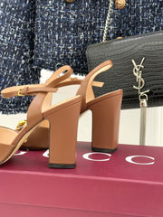 Guci Horsebit Platform Sandal - Brwon