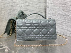 My Diour Mini Bag - Grey Cannage Lambskin