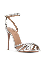 Aquazzura Tequila 105mm crystal embellished sandals